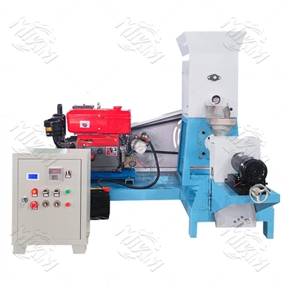 Dizel Motor Yüzen Balık Yemi Pelet Ekstruder 200-300kg / h Kapasite